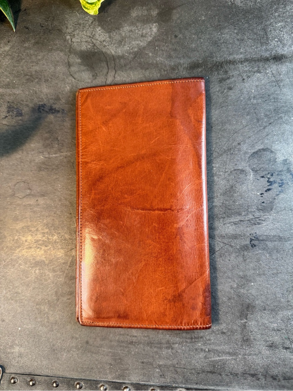 Vintage 1980s COACH Water Buffalo Hide Leather Long Wallet Unisex British Tan - Picture 4 of 9